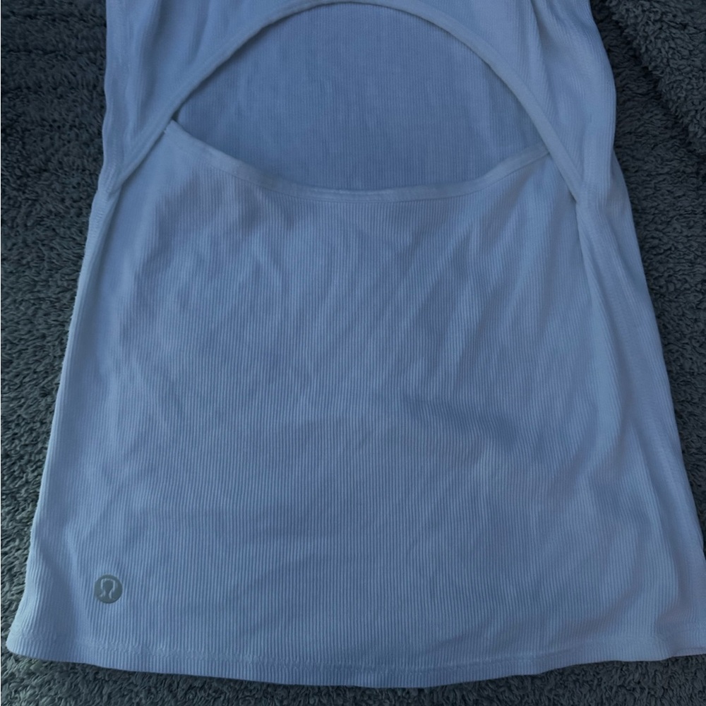 Lululemon White Ribbed Tank - Picture 8 of 10